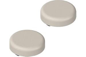 Gedotec Blum Clip Top 84.4140 Lot de 2 caches de charnière ronds en plastique nickelé mat pour charnières de porte en verre