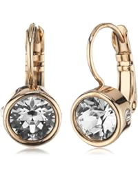Dyrberg/Kern Vanity-Mondo - Pendientes de metal bañado en oro con cristal swarovski con cierre de palanca