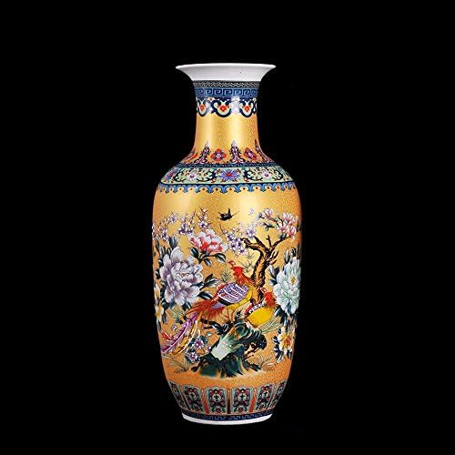 GJMDHP Ceramics / modern Chinese style living room decor / floor decoration flower vase,One