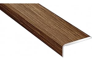 Oak Walnut Anodized Threshold Laminate Floor Edge Profile Strip Profile for laminate/wood flooring Trim Door Stops End 1 METER By TMW Profiles (DARK OAK)