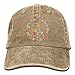 Produktbild ewtretr Baseball Caps Hats Funny Bag Floral Peace 3 Denim Hat Womens Baseball Cap Adjustable Unisex Suitable for All Seasons
