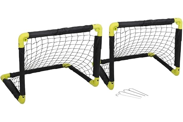Dunlop fotbollsmål – fotbollsmål – vikbar fotbollsmål för trädgård barn – fotbollsträningstillbehör för inomhus- och utomhusbruk – svart