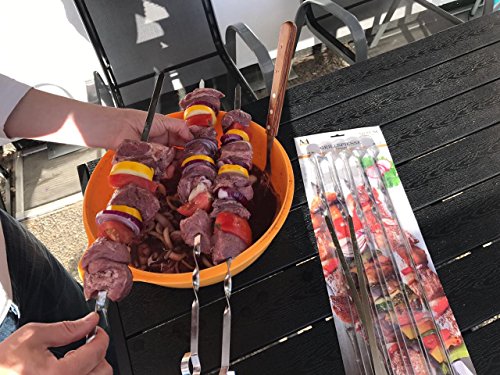 10-er Set Grillspieße 50cm, Schaschlikspieße, Шампура, Schampura, Spieß, Edelstahl - 4