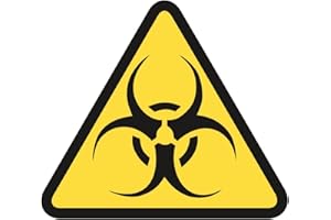 ‎SAMUNSHI Samunshi® Warndreieck Biohazard Aufkleber Biohazardaufkleber - 8x7cm mehrfarbig