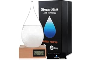 3DHOME Storm Glass Verre tempête Stations météorologiques Goutte d'eau Prédicteur météo Prévisions créatives Style Nordique Verre décoratif (XX-Large)