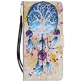 Lomogo Leather Wallet Case for Huawei Mate 10 Pro with Stand Feature Card Holder Magnetic Closure, Shockproof Flip Case Cover for Huawei Mate10 Pro - LOKTU050196 L3