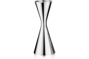 MEYUXG Jigger para cócteles, Jigger doble de estilo japonés con medidas en el interior de la herramienta de bar Jigger para medir los chupitos, acero inoxidable 304 (30/60 ml)