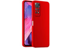 HULLIN Custodia per Telefono in Silicone Colorato, Adatta per Redmi Note 11 Pro/Note 12 Pro(4G) / Note 11E Pro (6.67") - Rosso Cina