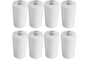 iTauyees 8 Topes Persiana Blanco de 40mm, Fabricados en PVC, Cada Tope Persiana Blanco Incluye Todo lo Necesario para su Montaje, Arandelas y Tornillos