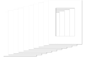 AlphaUVplus - Pack of 10 - Mounts in Museum Quality - Pure White - Outer Size: 40 x 50 cm / for Photo: 30 x 40 cm