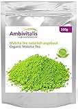 Ambivitalis - Matcha Té verde orgánico equilibrado en polvo, 100 gr. en una bolsa con cierre hermético
