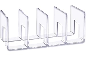 AiLa Clear Acrylic Desk File Sorter Purse/Handbag Organizer clutch divider Mesh Folder Office Supplies Stand Bookshelf (3 Sections) (4 Sections)