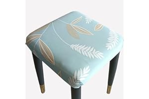 AQIGR 2/4 Pack Elastic Rectangle Bar Stool Covers Stretch Vanity Stool Cover Jacquard Chair Seat Slipcovers Counter Stool Cover Saddle Seat Covers Washable for Wooden Metal Bench