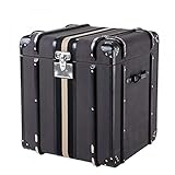 sehr edel verarbeitet Casa Padrino Luxus Koffer Schrank Truhe Dark Grey Canvas - Art Deco Barock Jugendstil Kofferschrank Nachtschrank