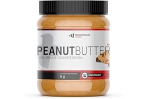 MM Supplements - Crema de Cacahuete - 400g - 100% Cacahuetes Tostados - Rica en Proteína - Sin Azúcares - Vegano - Sabor Mega Crujiente