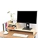 Produktbild GOTOTOP Computer Bildschirmständer Monitor Riser aus Holz, Ergonomischer Monitorständer Laptop Regal (Eiche Farbe)