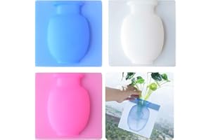 3 Stück Silikon Vase zum Kleben, ZoneYan Selbstklebende Silikon-Vasen, Silikon Blumenvasen, Magische Vase, Sticky Vase, Kreative Heimdekoration, Wanddekoration, Kühlschrank Vase, Keine Nägel