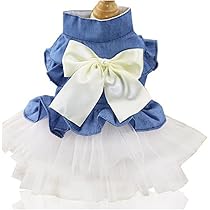 Vestito Per Cani Principessa - Gonna In Tulle Con Fiocco, Bianco, Taglia S Per Cani Piccoli - Foto 4