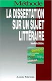 La dissertation sur un sujet littéraire
