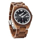 Wilds Herren Holz Uhr Analog Japanische Datumsanzeige Quarzwerk Mit Sonstige Materialien Armband, Memory