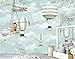 Produktbild Große benutzerdefinierte Tapete Wandbild Cartoon Heißluft Ballon Flugzeuge Blauer Himmel Handgemalte Karikatur Kinder 3D Wallpaper, 400 × 280 Cm