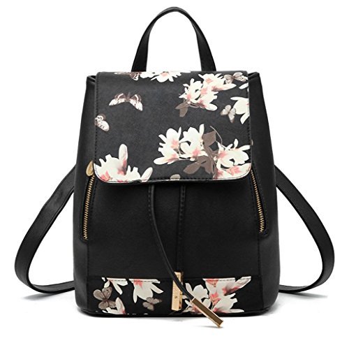 Tibes Small Daypack mochila impermeable casual para las mujeres/niñas Negro 2