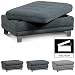 Produktbild Cavadore Sofa-Hocker "Imit" mit Stauraum / Praktischer Beistellhocker, Sitzhocker, Polsterhocker mit Stauraum / Metallfüße / Größe: 102x46x68 cm (BxHxT) / Strukturstoff in blaugrau