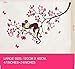 Sleeping Monkey On Pink Flower Tree Wall Sticker For Children Bedroom Baby Nursery