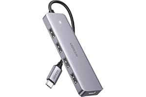 UGREEN Hub USB C con 4 Puertos Adaptador Ladrón Tipo C 5Gbps OTG Compatible con iPhone 17 Pro MAX Air MacBook Pro Air M2 M1 iPad Chromebook Galaxy Tab S9 (15cm)
