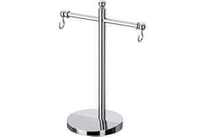 Hermann Jäckle Taschenuhrständer S7 silberfarben Taschenuhrhalter für 2 Taschenuhren I mit schwerem Standfuß