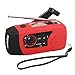 Price comparison product image iMinker Portable Emergency Solar Hand Crank Self Powered FM Radio with [2000mAh] USB Power Bank, LED Flashlight, Support TF card MP3 for Outdoor Camping Hiking (Red)