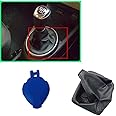 MY IND New JD Car Accessories,for i20 1ST GEN Old Black PU Leather,Gear Shift Lever Cover Boot, Cover Boot & Windshield Washer Bottle Tank Cap Pack of 2 Items Automotive Parts [022]