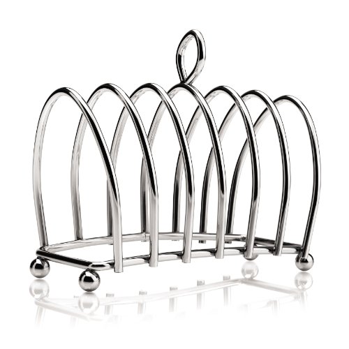 Kilo BA51 - Tostadora de 6 rebanadas (cromada, patas de bola y asa de transporte)