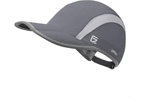 GADIEMKENSD UPF50+ Folding Outdoor Hat Unstructured Reflective Design Breathable Soft Sport Cap for Outdoor Sport