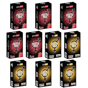 NOTTY BOY Super Dotted 1500+ Dots and Juicy Strawberry Flavour Condoms for Men ? 100 COUNT