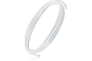 Tubo in PTFE 2M ID:2.5mm OD:4mm, ELEPRUC Tubo di Teflon PTFE Ultra-Liscio, 3D Stampante PTFE, Basso Attrito PTFE