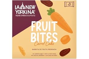 La Newyorkina Barritas Carrot Cake Con Fruta Prensada y Frutos Secos 3 x 35g