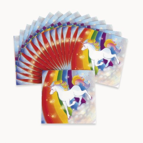 Fun Express FX IN-70/7741 16 Piece Unicorn Rainbow Lunch Napkins by A Birthday Place