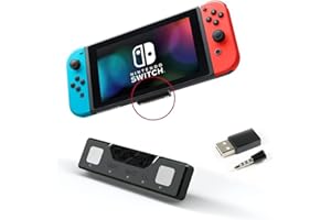 Lioncast Switch Adapter Bluetooth do przełącznika | Klucz audio z Aptx do słuchawek Bluetooth i zestawu słuchawkowego Micro | Przełącznik/przełącznik Nintendo Lite, PS5, PS4, Mac i PC | Zasięg 10 m