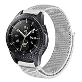 Kompatibel Samsung Galaxy Watch 46mm Armband,Colorful Gewobenes Nylon Sport Schlaufe Handgelenk Uhrband Ersatz Armreif Uhrenarmband für Samsung Galaxy Watch 46mm (Weiß)