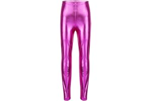 Freebily Leggings de Danza con Metalizados Brillantes para Niñas Pantalones Largos de Deportes Gimnasia con Elástico Ropa de Baile