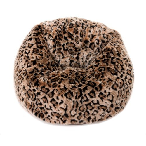 ICON Large Bean Bag Classic - Luxury Faux Fur Bean Bags - Designer Bean Bags LEOPARD