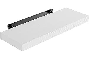 ‎STOREMIC STOREMIC Wandregal, Regale Weiß Wand 40cm, 1er-Set Schweberegal Weiss, Moderne dekorative Regalbrettmit sauber Verarbeitet für Schlafzimmer, Küche, Büro, Wohnzimmer usw