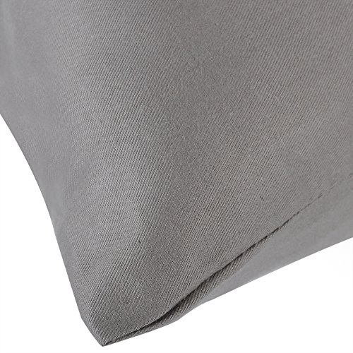 WOLTU KB5118gr , Kissenbezug Kissenhülle 100% Baumwolle , Sofakissen Dekokissen Bezug , Kopfkissen Hülle Bezüge , 50×50 cm , (Dunkel) Grau - 6