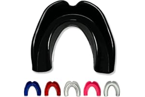 PK Shark Adult & Junior Mouth Guard with Case, Boxing Gum Shield Kids, Junior Gum Shield Kickboxing, Rugby, MMA, Football, Hockey, Teeth Protection Boys and Girls Gum Shield (Black, Junior below 11)