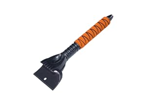 ZOIBV Durable And Stable Ice Scraper for Car Windscreen Window Snow Scraper, Windshield Ice Scraper with Non-slip Handle, Scrape Pesky Frost And Ice From Windscreens And Side Windows With Ease（Orange）