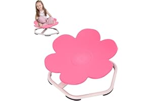 YOSAMY Sensory Spinning Chair for Autism,Spinning Chair for Autism Metal Base Non-Slip Sitting,Educational Special Needs Resource Improving Physical Coordination,Sensory Toys for Autism(Pink)