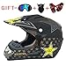 Produktbild CHEYAL Adult Motocross Helm MX Motorradhelm ATV Scooter ATV Helm D. O. T Zertifiziert Rockstar Multicolor Mit Brillen Handschuhe Maske (S, M, L, XL),M