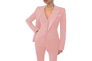 Leader of the Beauty Conjunto de 3 piezas para mujer, traje de trabajo, chaqueta, chaleco, pantalones, negocios, traje de fiesta
