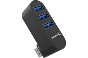 SABRENT Hub USB 3.0 de 3 Puertos USB de Aluminio | Giratorio para iMac, MacBook, MacBook Pro, MacBook Air, Mac Mini, Ordenador portátil y PC [HB-R3MB]